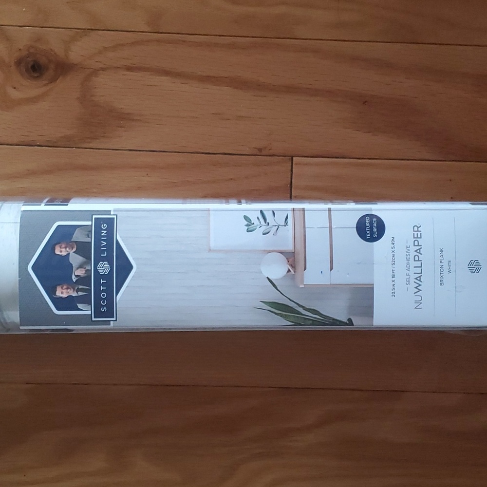 Drew & Jonathan Scott Home Living self adhesive wallpaper NIB brixton plankwhite